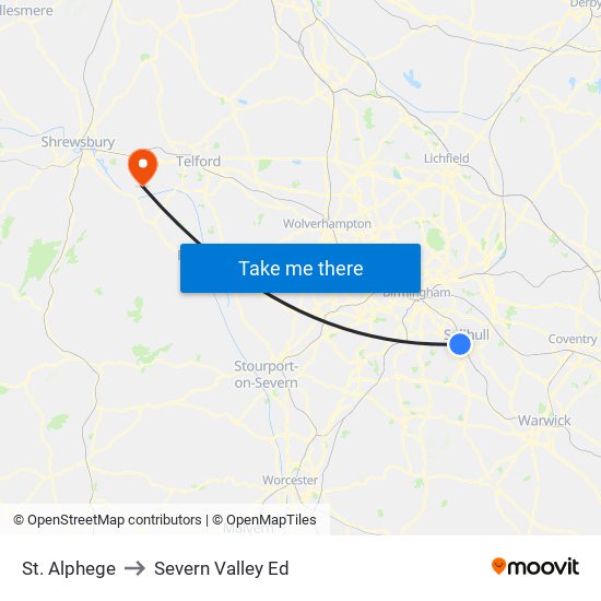 St. Alphege to Severn Valley Ed map