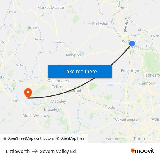 Littleworth to Severn Valley Ed map