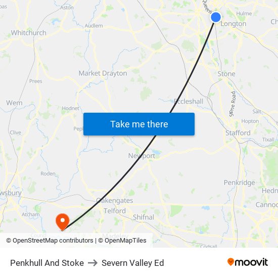 Penkhull And Stoke to Severn Valley Ed map