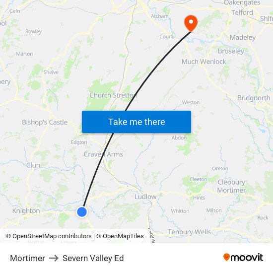 Mortimer to Severn Valley Ed map