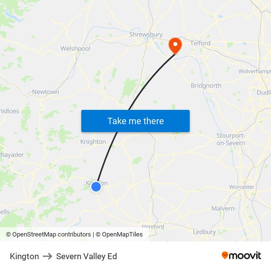 Kington to Severn Valley Ed map