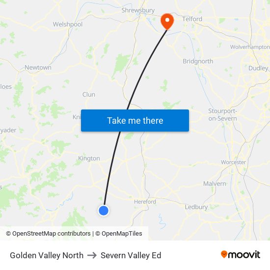 Golden Valley North to Severn Valley Ed map