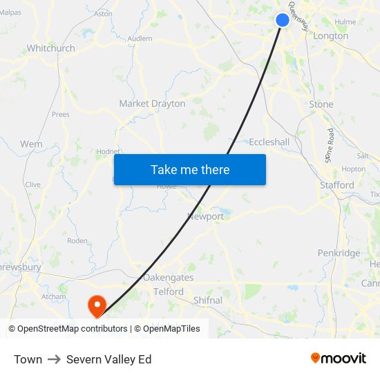 Town to Severn Valley Ed map