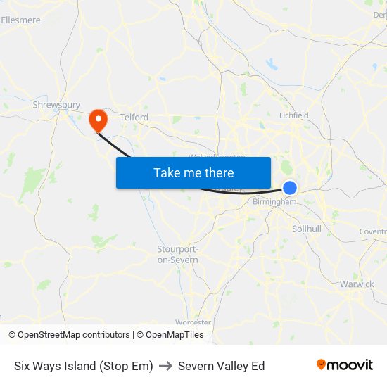 Six Ways Island (Stop Em) to Severn Valley Ed map