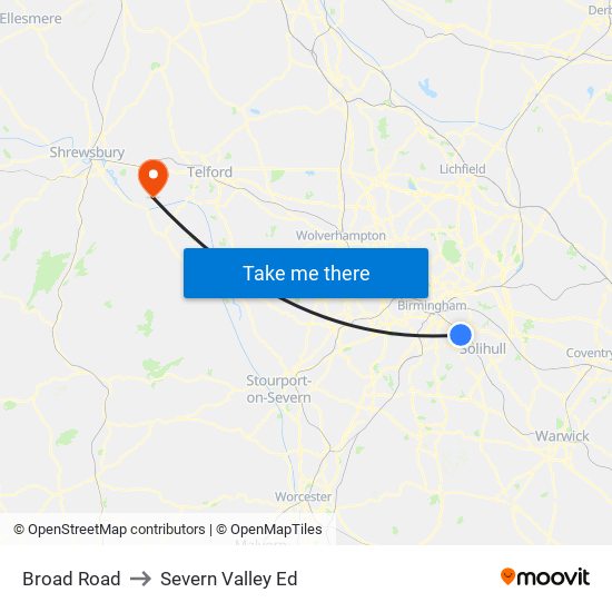 Broad Road to Severn Valley Ed map