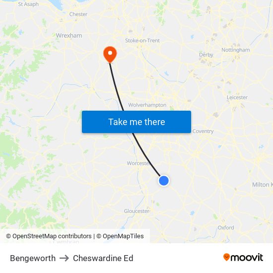 Bengeworth to Cheswardine Ed map