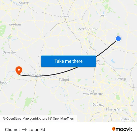 Churnet to Loton Ed map