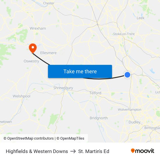 Highfields & Western Downs to St. Martin's Ed map