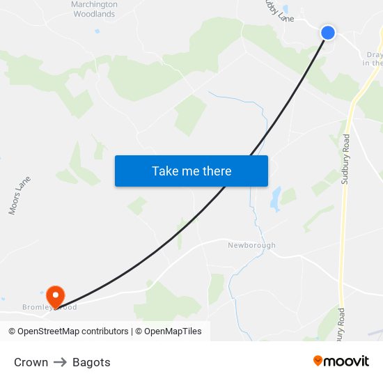 Crown to Bagots map