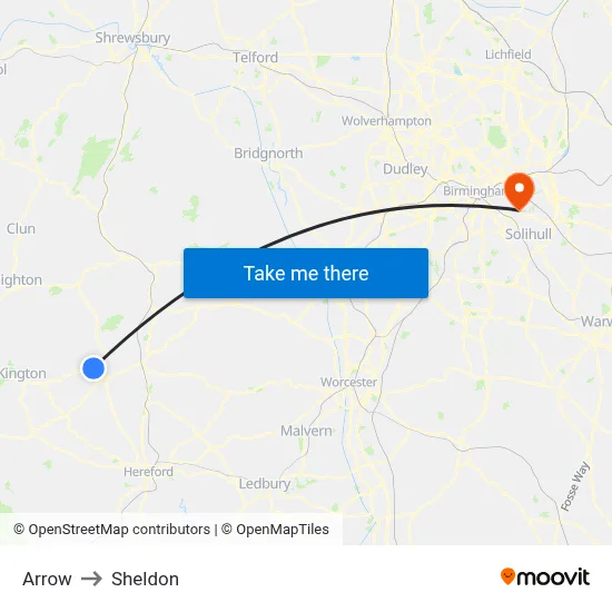 Arrow to Sheldon map