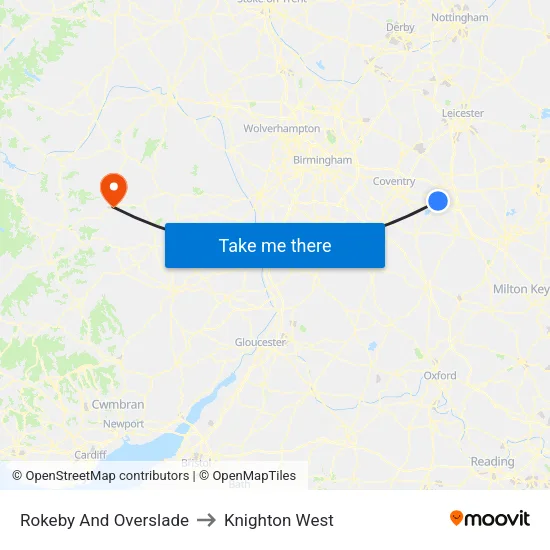 Rokeby And Overslade to Knighton West map