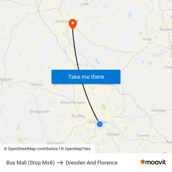 Bus Mall to Dresden And Florence map