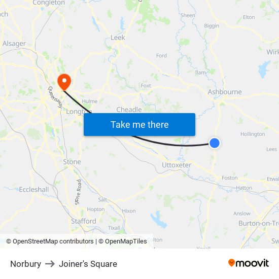 Norbury to Joiner's Square map