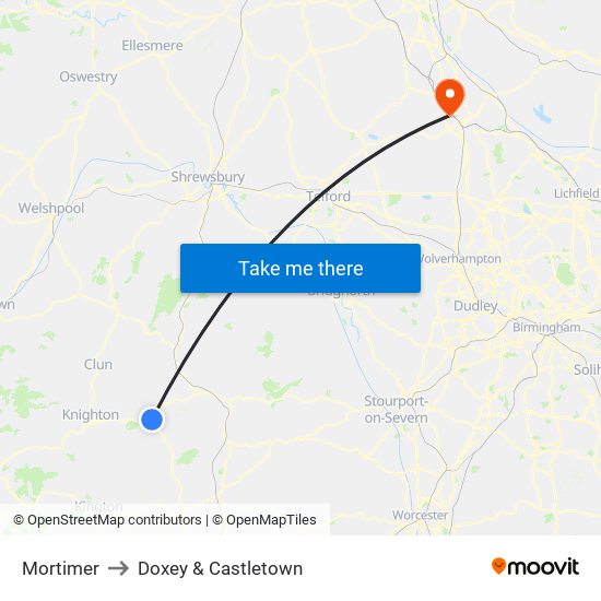 Mortimer to Doxey & Castletown map