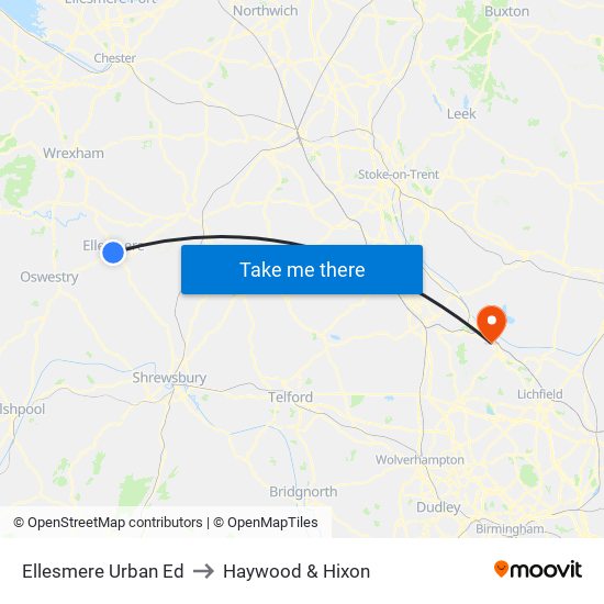 Ellesmere Urban Ed to Haywood & Hixon map