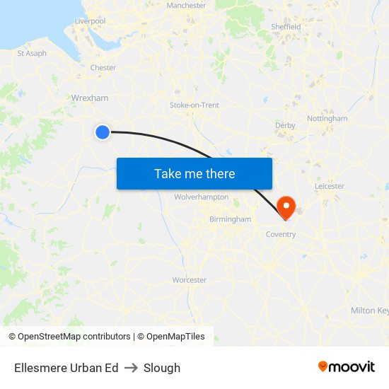 Ellesmere Urban Ed to Slough map