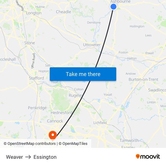 Weaver to Essington map