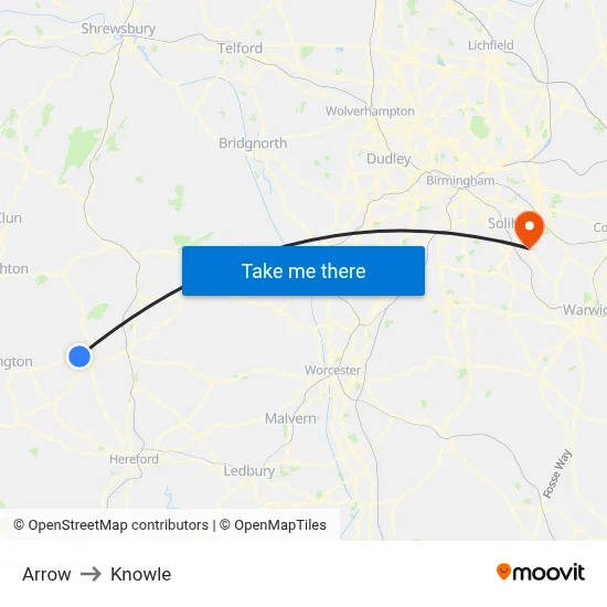 Arrow to Knowle map
