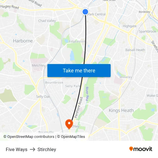 Five Ways to Stirchley map