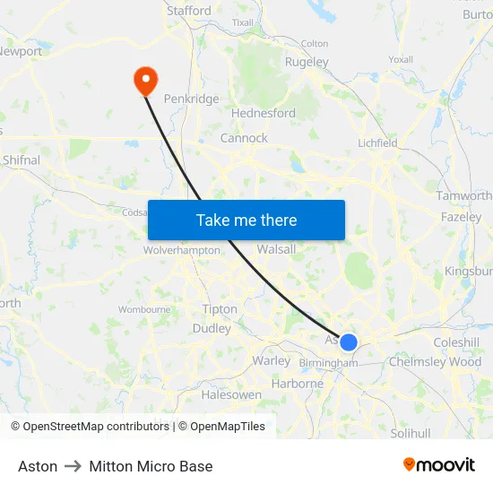 Aston to Mitton Micro Base map