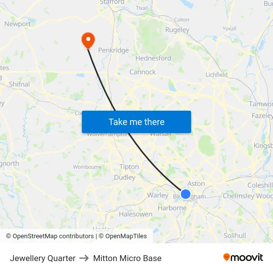 Jewellery Quarter to Mitton Micro Base map