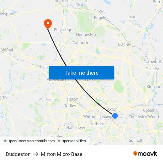 Duddeston to Mitton Micro Base map