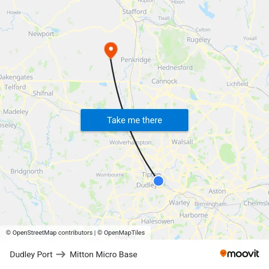 Dudley Port to Mitton Micro Base map