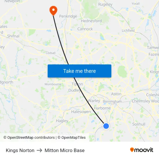 Kings Norton to Mitton Micro Base map