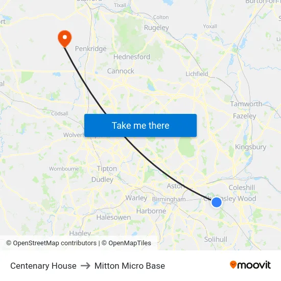 Centenary House to Mitton Micro Base map
