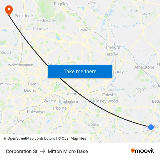 Corporation St to Mitton Micro Base map