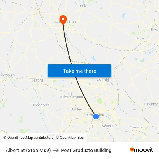 Albert St to Post Graduate Building map
