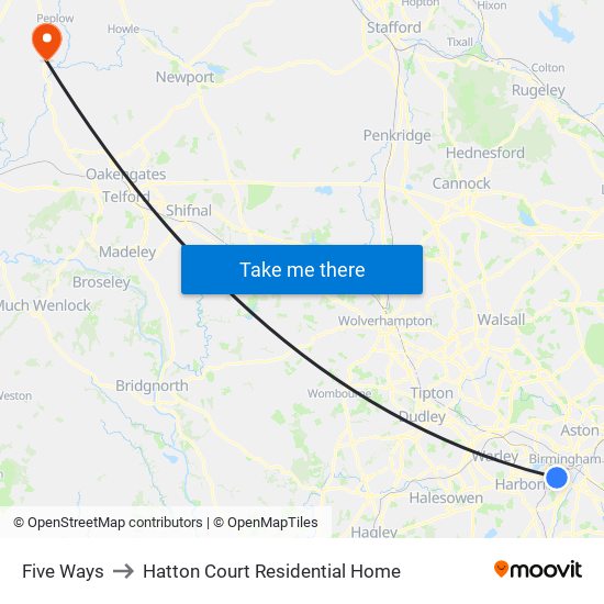 Five Ways to Hatton Court Residential Home map