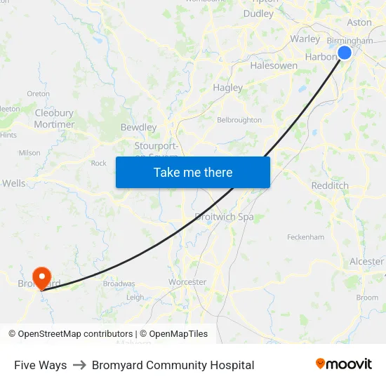 Five Ways to Bromyard Community Hospital map