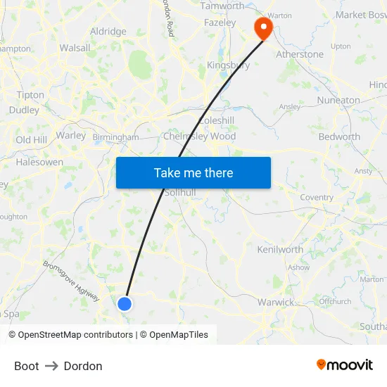 Boot to Dordon map