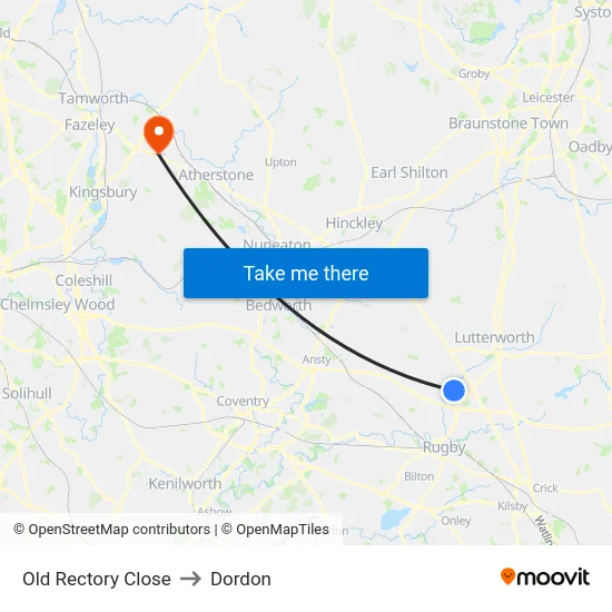 Old Rectory Close to Dordon map