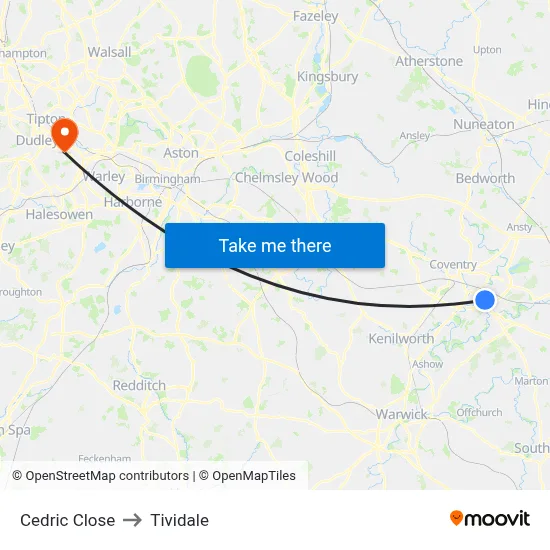 Cedric Close to Tividale map