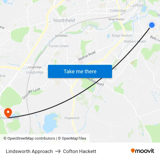 Lindsworth Approach to Cofton Hackett map