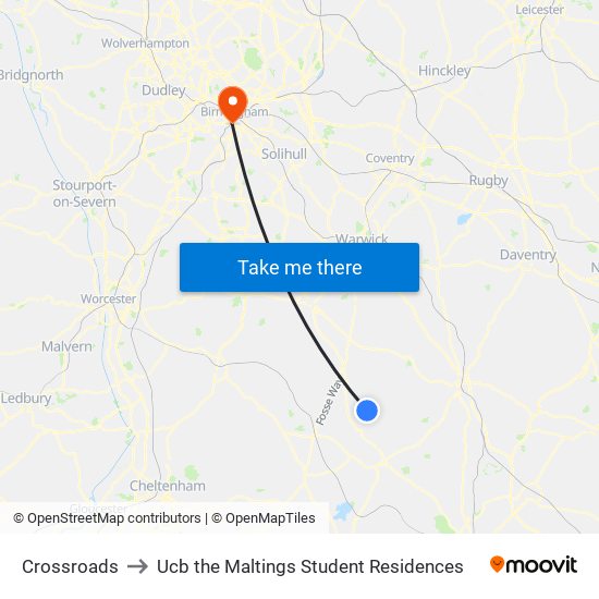 Crossroads to Ucb the Maltings Student Residences map