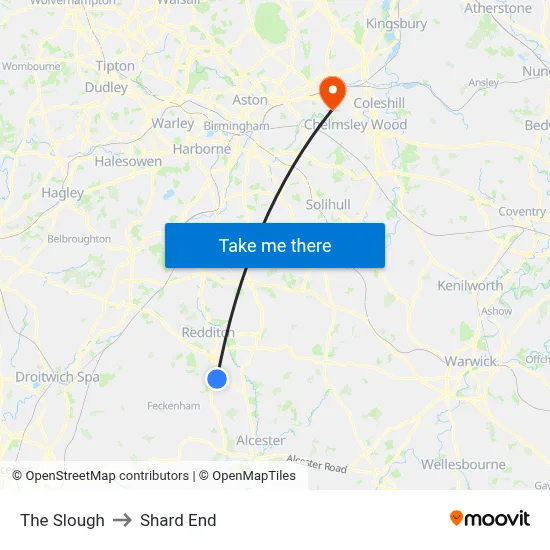 The Slough to Shard End map