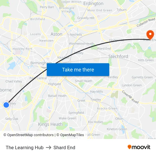 The Learning Hub to Shard End map