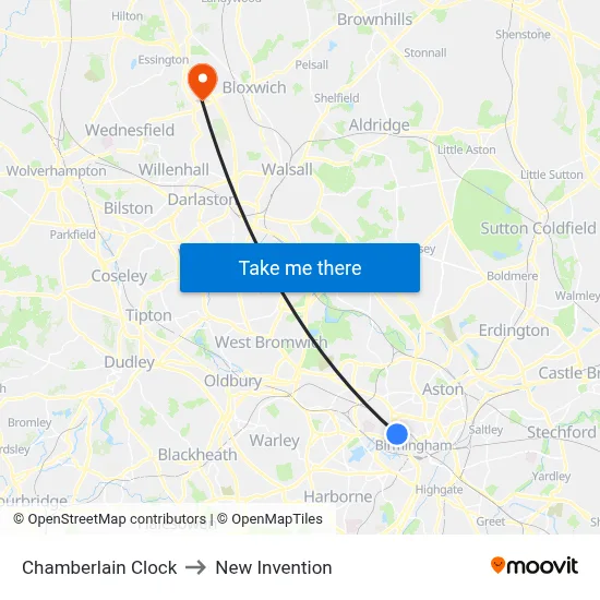 Chamberlain Clock to New Invention map