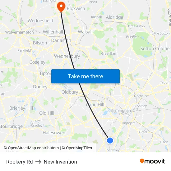 Rookery Road to New Invention map