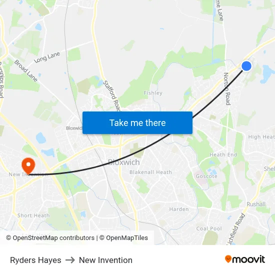 Ryders Hayes to New Invention map