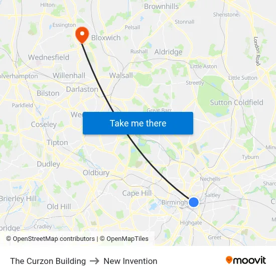 The Curzon Building to New Invention map