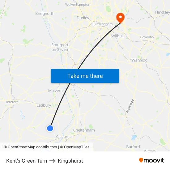 Kent's Green Turn to Kingshurst map