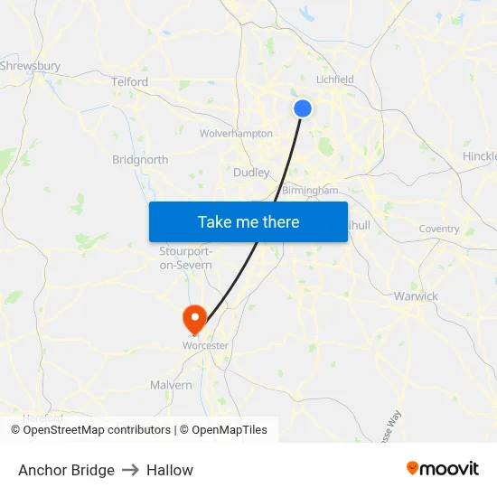 Anchor Bridge to Hallow map