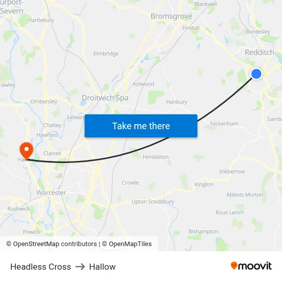Headless Cross to Hallow map