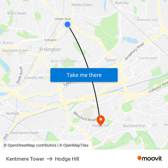 Kentmere Tower to Hodge Hill map
