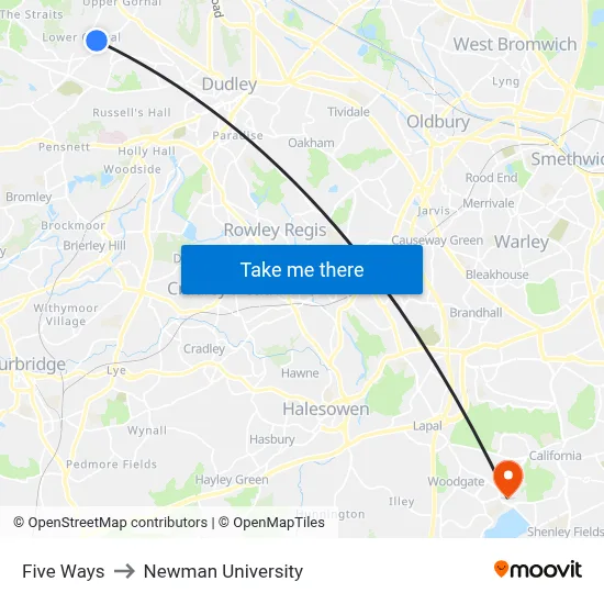 Five Ways to Newman University map