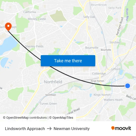Lindsworth Approach to Newman University map